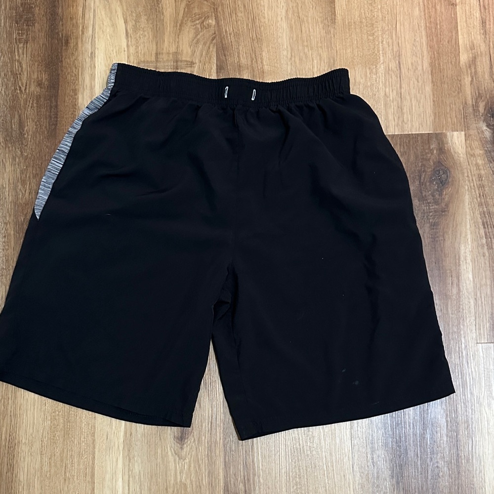 Game Time Black and Gray Athletic Shorts